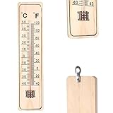 Vilde Thermometer Außenthermometer Innenthermometer zum Aufhängen für Innenräume Balkon Terrasse klassisches Design 22 cm