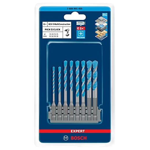Bosch Jogo de Brocas EXPERT HEX-9 MultiConstruction Ø 3-4-5-5-6-6-8-8 mm