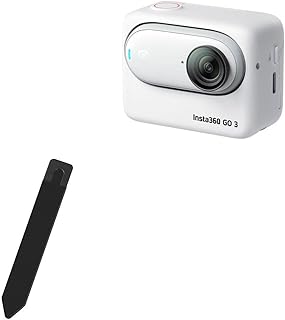 BoxWave Stylus Pouch Compatible with Insta360 Go 3 - Stylus PortaPouch, Stylus Holder Carrier Portable Self-Adhesive for Insta360 Go 3 - Jet Black