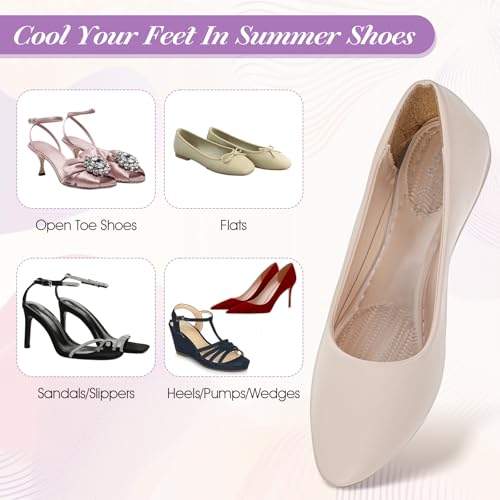 Image of 3Pairs Gel Shoe Inserts for Women, Thickened Gel High Heel Cushion Insoles Women, Non-Slip PU Shock-Absorbing 3 /4 Clear Gels Insoles, Washable Arch Support Shoe Pads for High Heel, Sandal, Flat Feet