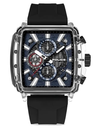 Chrono Clout Octet montre noire avec bracelet silicone élégant et robuste pour homme