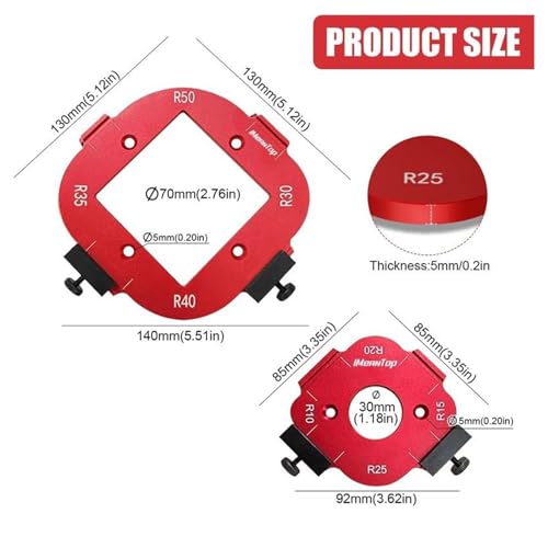 Gabarit d'angle de toupie en aluminium pour des découpes de précision en menuiserie - 6