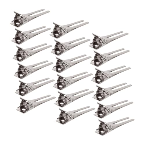 Vaguelly 35 Piezas Clip De Pico De Pato Clips Pequeño Cabello Accesorios De Peluquería Pinzas De Peluqueria Pinzas De Empuñaduras De Peluquero Accesorios De Salón Silver Metal