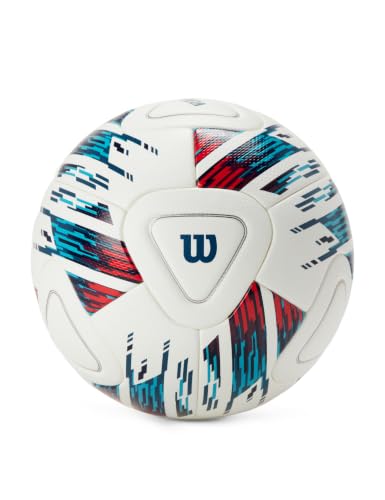WILSON NCAA Veza Match Soccer Ball - Size 5, White/Blue/Purple