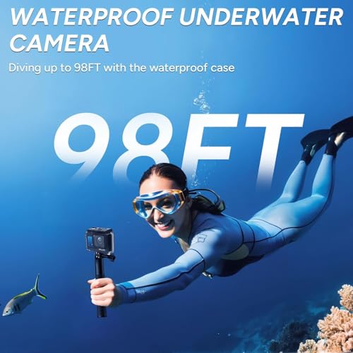 SJ~CAM Câmera de Ação SJ4000 Atualizada, Tela Dupla, 4K30FPS, Câmera Subaquática Ultra HD, à prova D