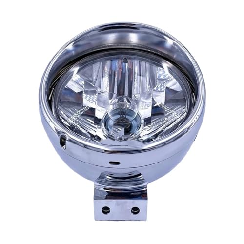 Lampe frontale moto 12V éclairage avant chromé puissant