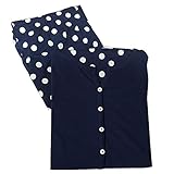 Composizione: 100% Cotone Lovable Pigiama Donna Lungo Scollo Serafino in Cotone Blu Navy - L0B7A (M)