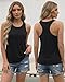 JILUVIN Tank Tops for Women Racerback Summer Sleeveless Top Casual Graphic Basic Shirts, Black, L