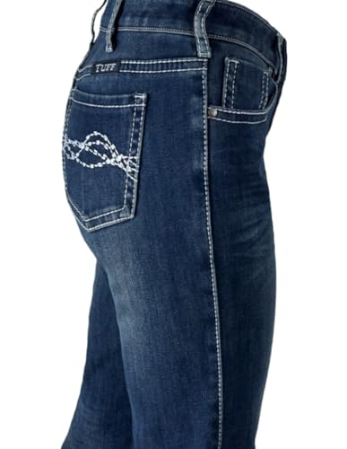 Cowgirl Tuff Western Jeans Womens Flannel Lined Med Wash JEDGFL3