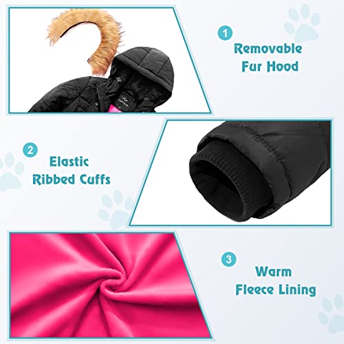 Image of FARVALUE Women's Winter Coat Thicken Puffer Coat Warm Jacket with Removable Fur Hood