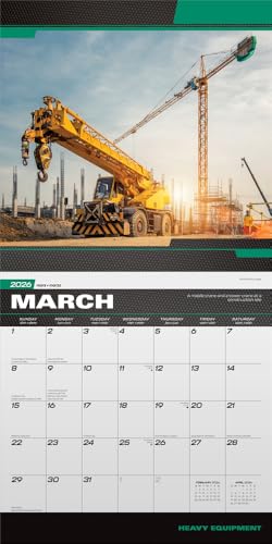 image for Heavy Equipment | 2026 12 x 24 Inch (Hanging) Monthly Square Wall Cale