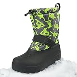 Northside Frosty Cold Weather Boot (Toddler/Little Kid/Big Kid), Dark Gray/Green, 7 M US Big Kid