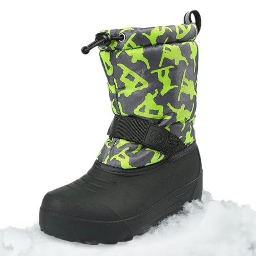 Image of Northside Frosty Insulated Winter Snow Boots for Girls and Boys with Rugged, Water Resistant Nylon Upper, Quick-Drying Lining, Removable EVA Insole, and Durable TPR Outsole