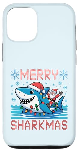 Merry Sharkmas AO[Z[^[ T^V[N NX}XCg X}zP[X iPhone 12/12 Pro p