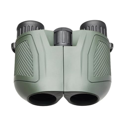 LBNVBC Binoculares Profesionales BAK4 Prisma binoculares portátiles for niños Adultos Viajes de observación de Aves telescopio de Viaje for Acampar al Aire Libre(Army Green)