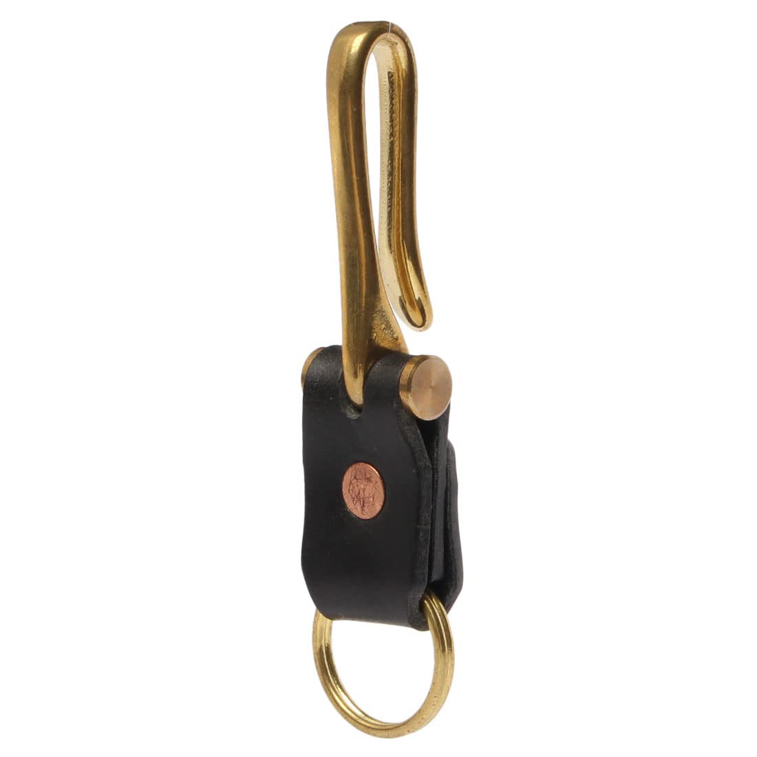 Ruth&Boaz Handmade Italian Vegetable Leather Key Chain with Solid Brass.Key Ring