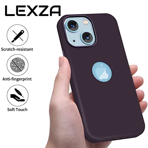 Image of Vaku Luxos Lexza for iPhone 14 Plus Cover Case, Premium Leather, Military-Grade Metal Ring Camera Protection, Slim, Thin Compatible with iPhone 14 Plus Back Cover (Purple)