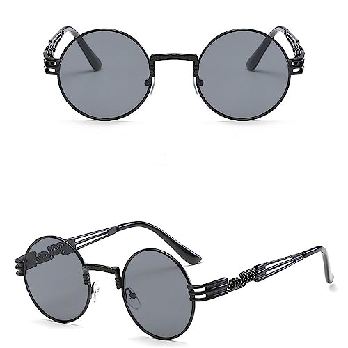 Lunettes de soleil yeux de chat femmes vintage en métal rétro miroir