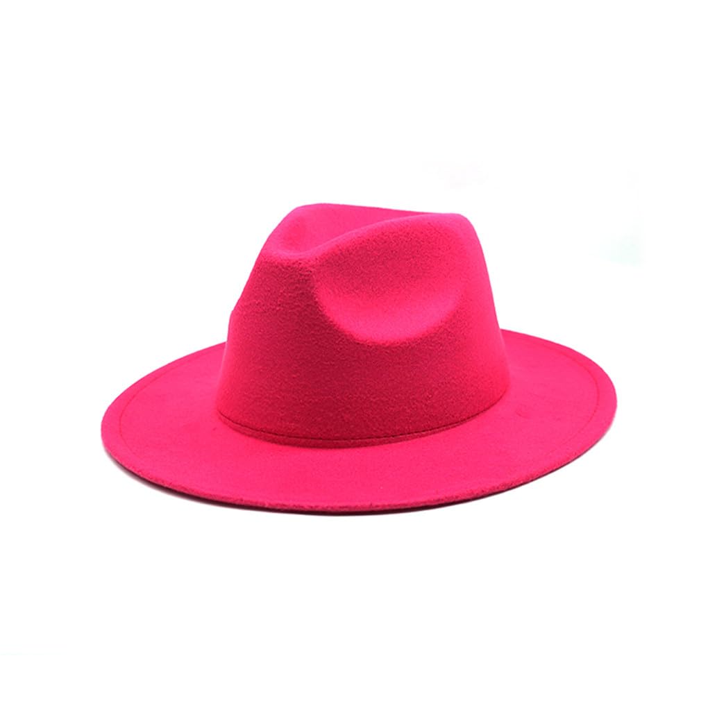 SaoBiiu Cappello di Feltro da Donna Autunno Inverno Cappelli Stile Fedora A Tesa Larga per Le Donne Cappelli da Chiesa Vintage Cappellino da Jazz Bianco A Tesa Piatta da Donna