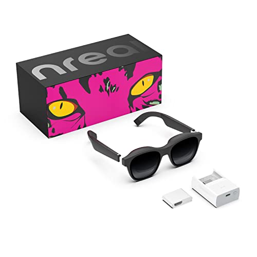 Nreal Air Ar Glasses With Nreal Adapter, Compatible With Iphone And Nintendo Switch, Connect To Iphone Via Lightning To Hdmi Adapter, Stream And Game, Ar Glasses With 130" Micro-Oled Virtual Display #TOP1