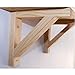 KaDz Soporte triangular de madera maciza (2 piezas), soporte de estante montado...