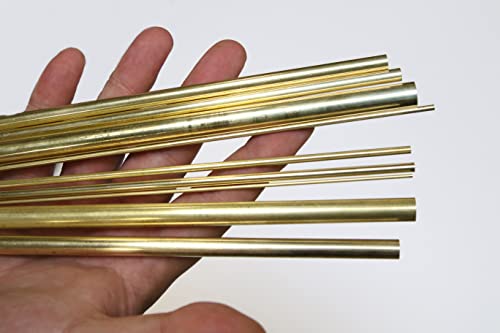 K&S 3400 Round Brass Telescopic Tubing Assortment, Small, 12 Pieces, Made In The Usa #TOP3