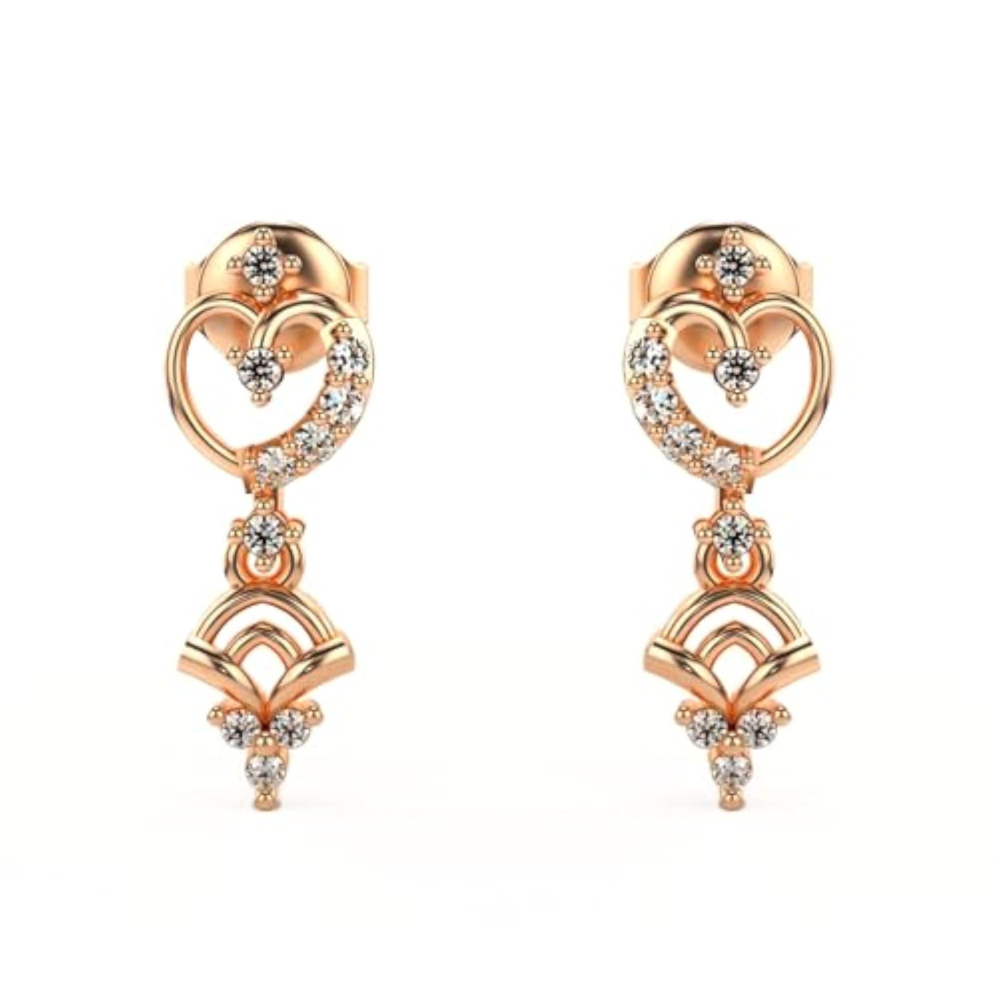 Women's Sterling Silver & Certified Lab Grown Diamond 0.19cts Earrings, Elegant