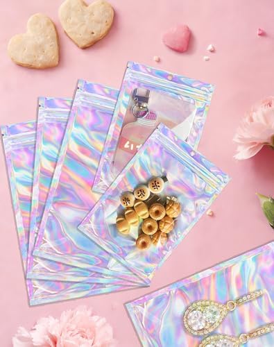 UWJIX Mylar Holographic Bags 3x4.7 Inch,100 PCS,Holographic — view 2