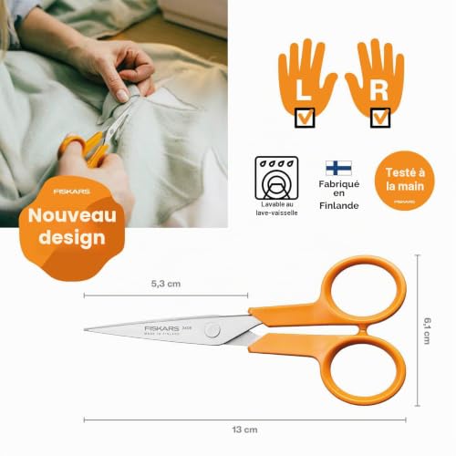 Ciseaux Micro Tip Classic 13 cm ambidextres découpe de précision couture et loisirs créatifs - vue 3