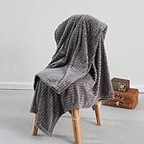 Simple&Opulence Dark Gray Throw Blanket for Couch-Super Soft Fluffy Blankets for Women 50x70 Inches Cozy Lightweight Fleece Blanket for Home Decor
