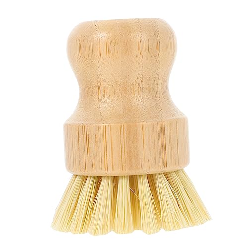 FUNOMOCYA Cepillo Multiusos para Ollas y Verduras con Mango de Cerdas Resistentes para Limpiar Sartenes y para Cocina y Baño Ecológico y Duradero