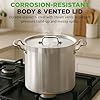 NutriChef Stainless Steel Cookware Stock Pot - 24 Quart, Heavy Duty Induction Soup Pot With Lid, Induction, Ceramic, Glass and Halogen Cooktops Compatible - NCSPT24Q #5