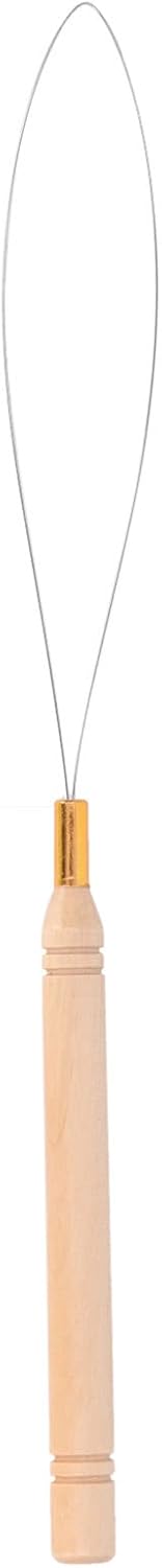 Tbest Wool Threader Yarn 5Pcs H Eeon Needle Kit Anti Slip Beech Handle H Needle for Tuftin Weavin Tools and Aries