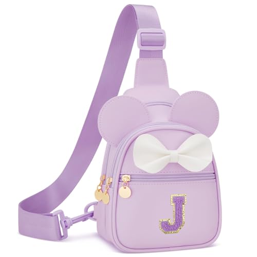 Image of Initial Sling Bag Crossbody Purse for Kids Girls Age 3-8