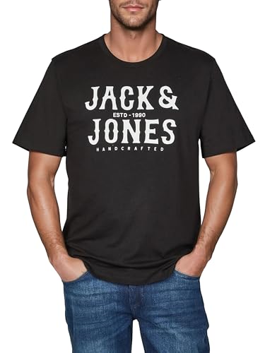 JACK & JONES Tshirt Herren Regular Fit JJLINO 4er Pack Set Pack Rundhals Kurzarm Sommer Tee Shirt Print, Größe:M, Farbe:Pack 5 – Ansicht 3