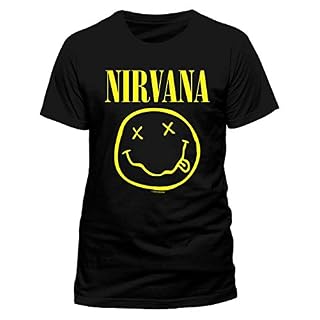 Live Nation Nirvana – Smiley – T-shirt – Col Ras Du Cou – Manches Courtes – Homme – Noir (Black) – XX-Large (Taille… - Les Beatles, Paul McCartney, John Lennon, RIngo Starr, George Harrison