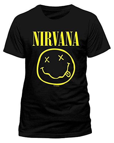 Live Nation - Camiseta con estampado con estampado con cuello redondo de manga corta para hombre, Negro, Medium