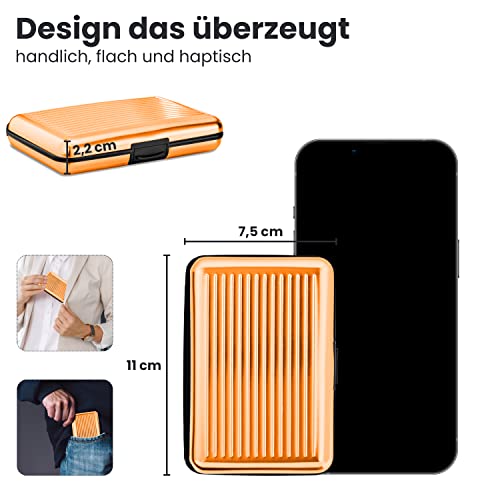 Kreditkartenetui aus Aluminium für Damen und Herren