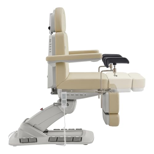 Dir Medical Spa Chair 4-Motor Electric Medical Examination Room Table with Stirrups Spa Beauty Bed Esthetician Chair Facial Bed with Position Memory Function Geneva