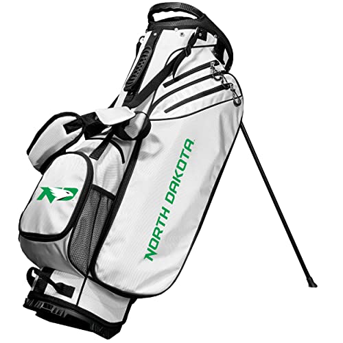 Team Golf NCAA North Dakota Birdie Stand Golf Bag, Lightweight, 14-Way Club Divider, Spring Action Stand, Insulated Cooler Pocket, Velcro Glove and Umbrella Holder & Padded Handles