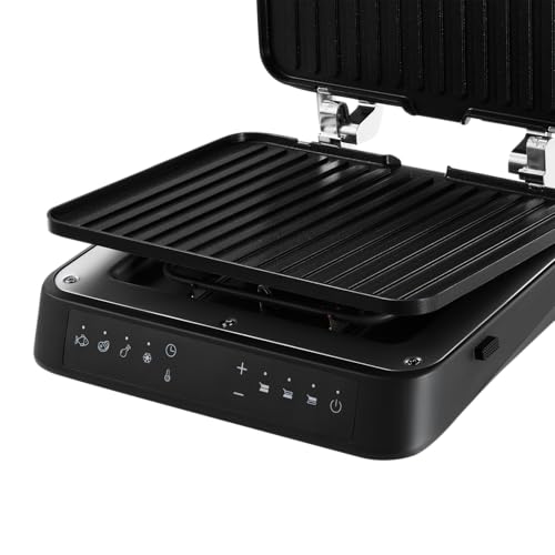 Zeegma Elektro-Kontaktgrill GRILL CHEF 3.0, 5 Programme Herausnehmbare Grillplatten Spülmaschinentauglich Einstellbare Temperatur Anzeige, Leistung 2000 W, Unabhängige Plattenheizung