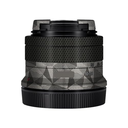 Eviter rayures objectif Canon RF-S 10-18 mm avec autocollant vinyle triangle titane
