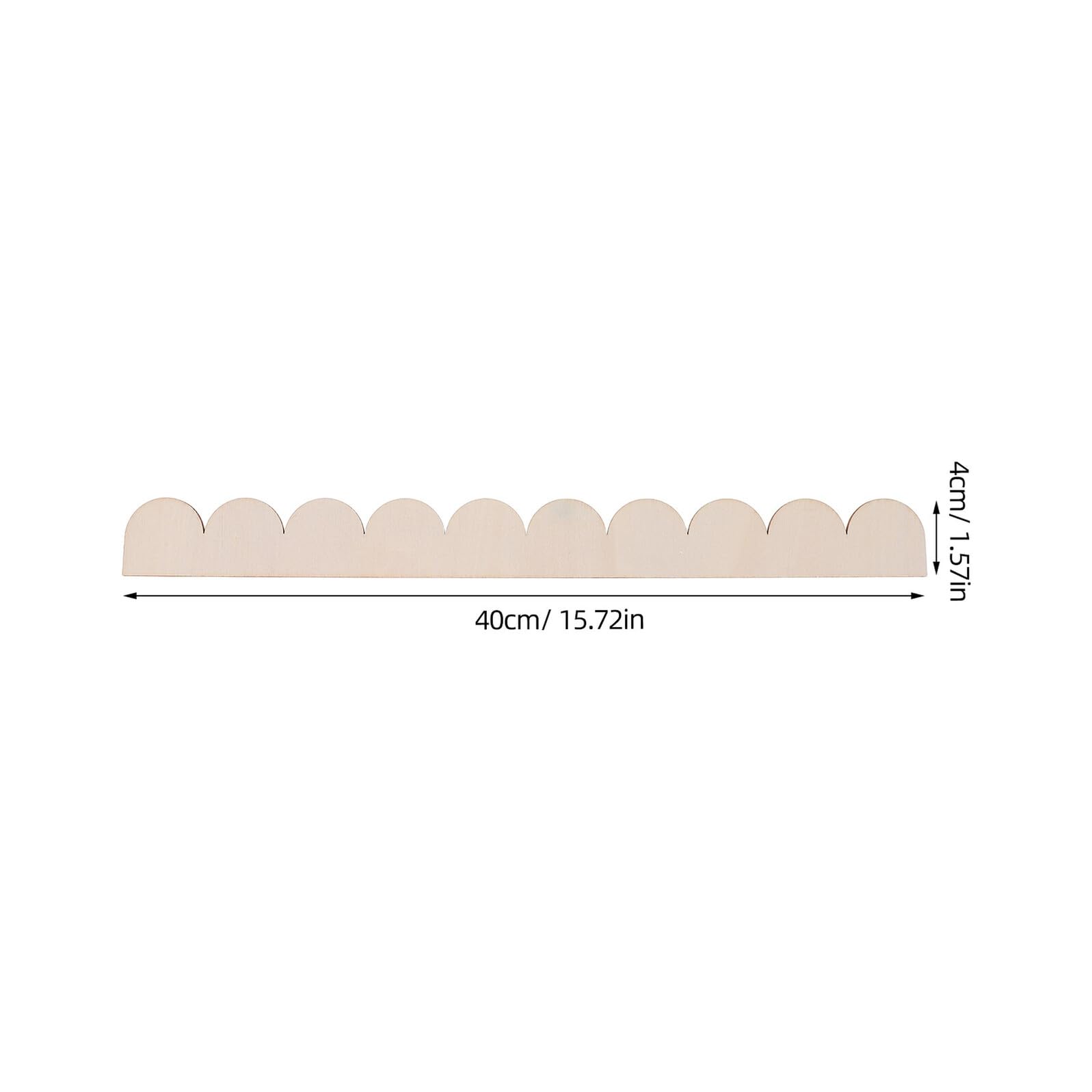 Cornice Decorativa per Porta in Legno Smerlato 24 Pezzi Non Rifinita
