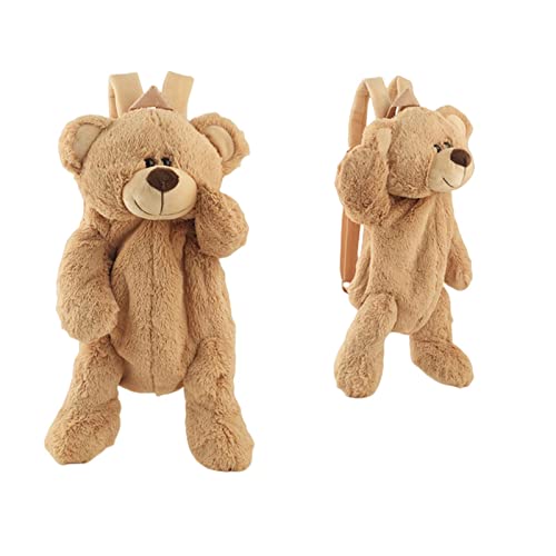 MOGSA Schulranzen Rucksack Damen Plüsch Puppenrucksack Freizeittasche Persönlichkeit Cartoon Bär Tasche B2305