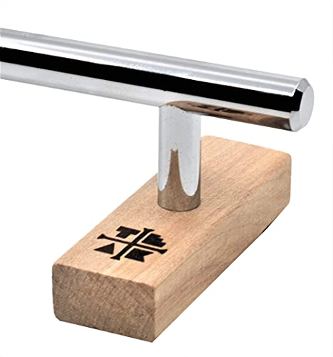 Teak Tuning Round Fingerboard Rail - Long Edition - Polished Chrome - 11.25" Long, 1.75" Tall - Prolific Series