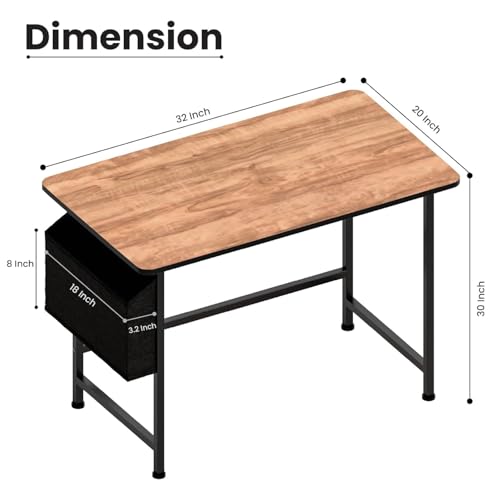 Image of Office Computer Table for Home /Writing Desk for Office /Folding Table for School /Folding Study Table /Work from Home Multipurpose Table (COM Wood)