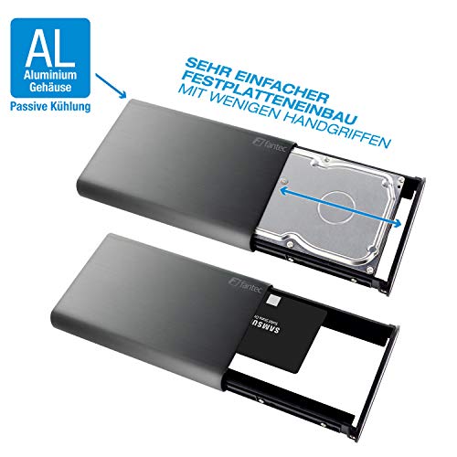FANTEC DB-ALU31 externe harde schijf behuizing (voor de inbouw van een 3,5 inch en 2,5 inch SATA I/II/III HDDs en SSD's… - Image 7