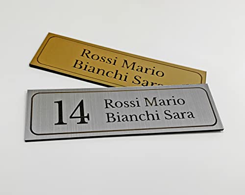 Targhetta Personalizzata Cassetta Lettere | Adesivo Ovale 8x3,5cm - Foto 2