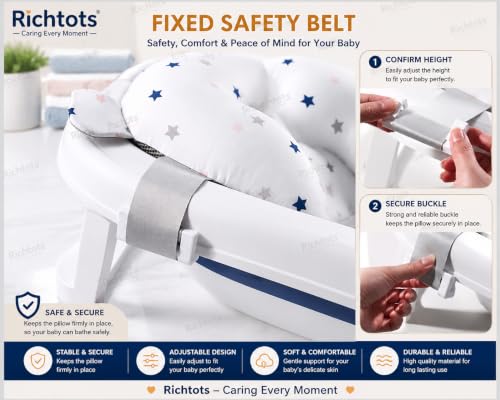 Image of Premium Baby Bath Pad Anti-Slip Infant Bath Cushion Newborn Bathtub Seat Infant Bath Support Cushion Mat Soft Floating Bathing Tub Seat Baby Bath Pillow Shower Bather(White) (White bath pillow)