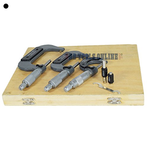 Micromètre de précision 0-75 mm AB Tools à enclumes en carbure dur - 7